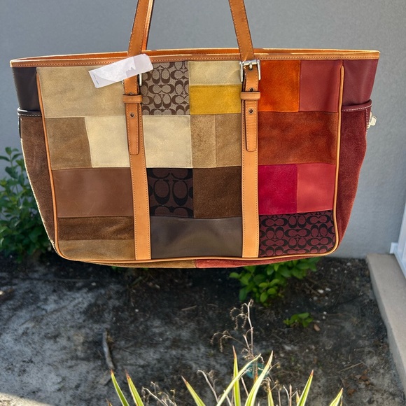 Coach Patchwork Tote in Earthy Tones - Picture 2 of 11